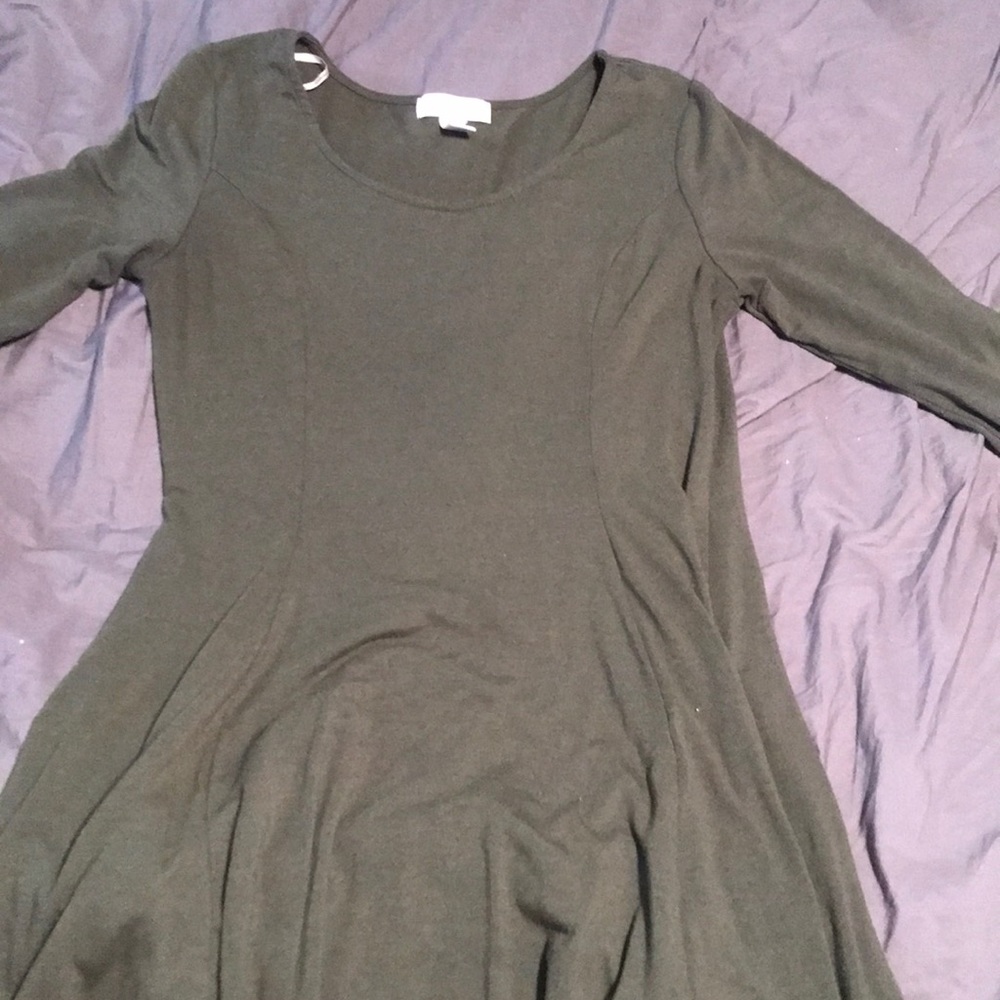 Olive Green long sleeve dress